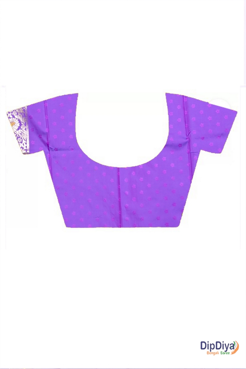 Lavender Cotton Silk Parosha Kathan Saree (509)